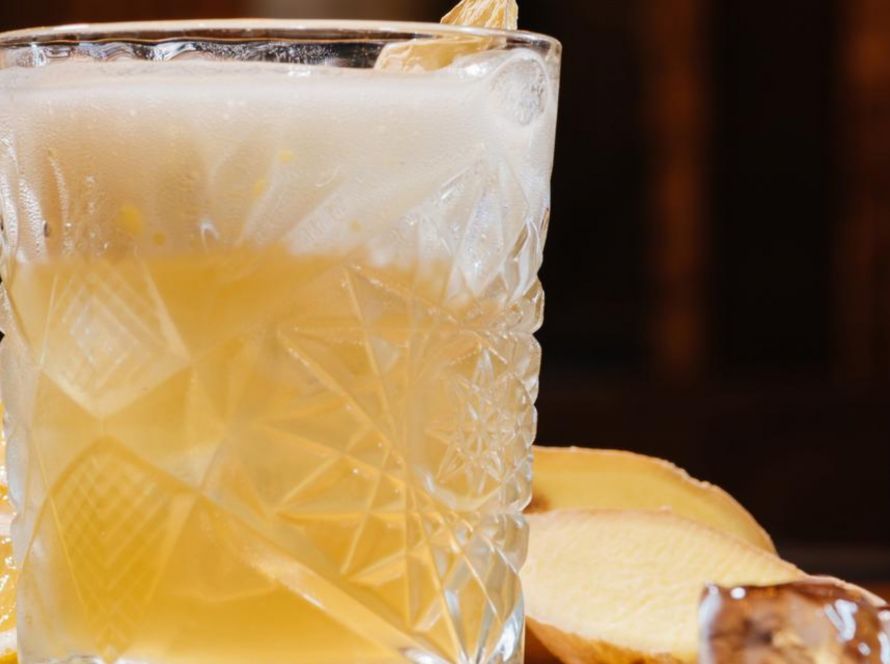 A glass of soft drink
